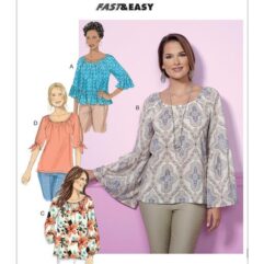 Schnittmuster Damen Shirt Butterick B6455 ZZ L-XXL (Gr. 42-50) Dt. Anleitung