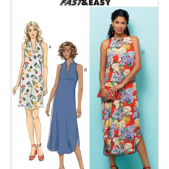Schnittmuster elegantes Kleid Butterick B6551 ZZ L-XXL (Gr. 42-50) Dt. Anleitung