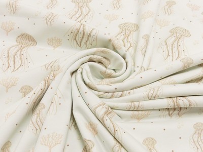 Vorbestellung 1m x 1,50m Baumwoll Jersey Quallen Ocean Dreams Meterware – Bild 3