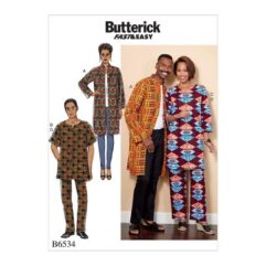 Schnittmuster Tunika und Hose Butterick B6534 XN X-XXXL (Gr. 46-50) Deutsche Anleitung