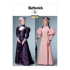Schnittmuster Historisches Kleid Butterick B6537 A5 6-14 (Gr. 32-40) Dt. Anleitung