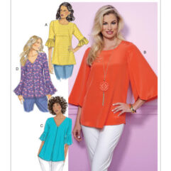 Schnittmuster Damenshirt Butterick B6456 A5 6-14 (Gr. 32-40) Deutsche Anleitung
