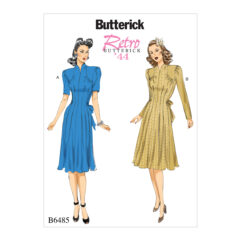 Schnittmuster elegantes Kleid Butterick B6485 E5 14-22 (Gr. 40-48) Dt. Anleitung