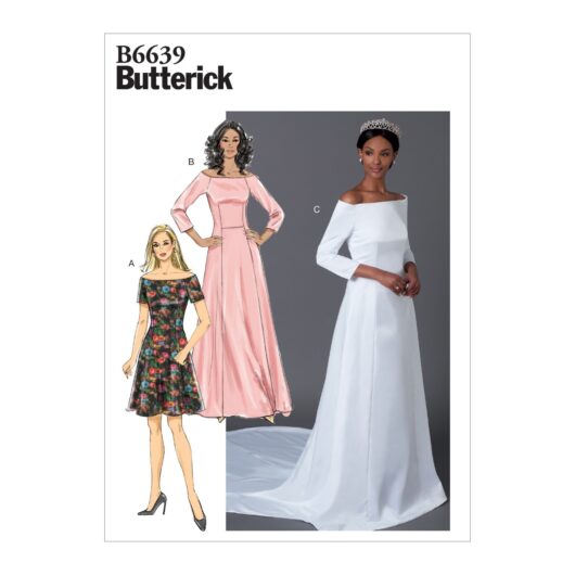 Schnittmuster Abendkleid Butterick B6639 A5 6-14 (Gr. 32-40) Deutsche Anleitung