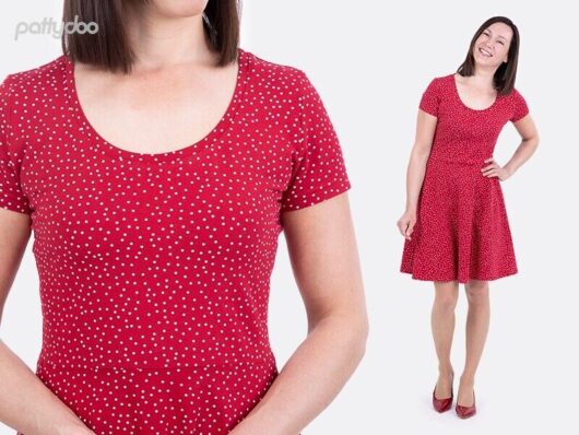 Schnittmuster "Ella" Classic Damen Jerseykleid Größe 32-54 by pattydoo – Bild 4