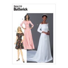 Schnittmuster Abendkleid Butterick B6639 E5 14-22 (Gr. 40-48) Deutsche Anleitung