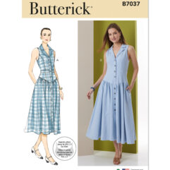 Schnittmuster Sommerkleid Butterick B7037 Y5 18-26 (Gr. 44-52) Deutsche Anleitung