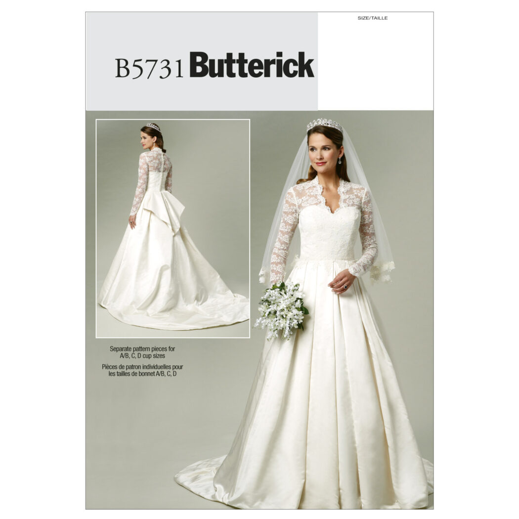 Schnittmuster Hochzeitskleid Butterick B5731-EE 14-20 (Gr. 40-46) Deutsche Anleitung