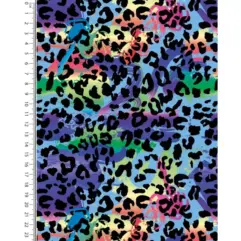 1m x 1,50m French Terry Leo Blau 95% BW, 5% EL 250g/m²