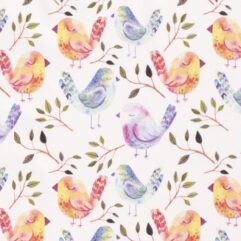 Vorbestellung 1m x 1,50m Baumwoll Jersey Vögel Digital Druck