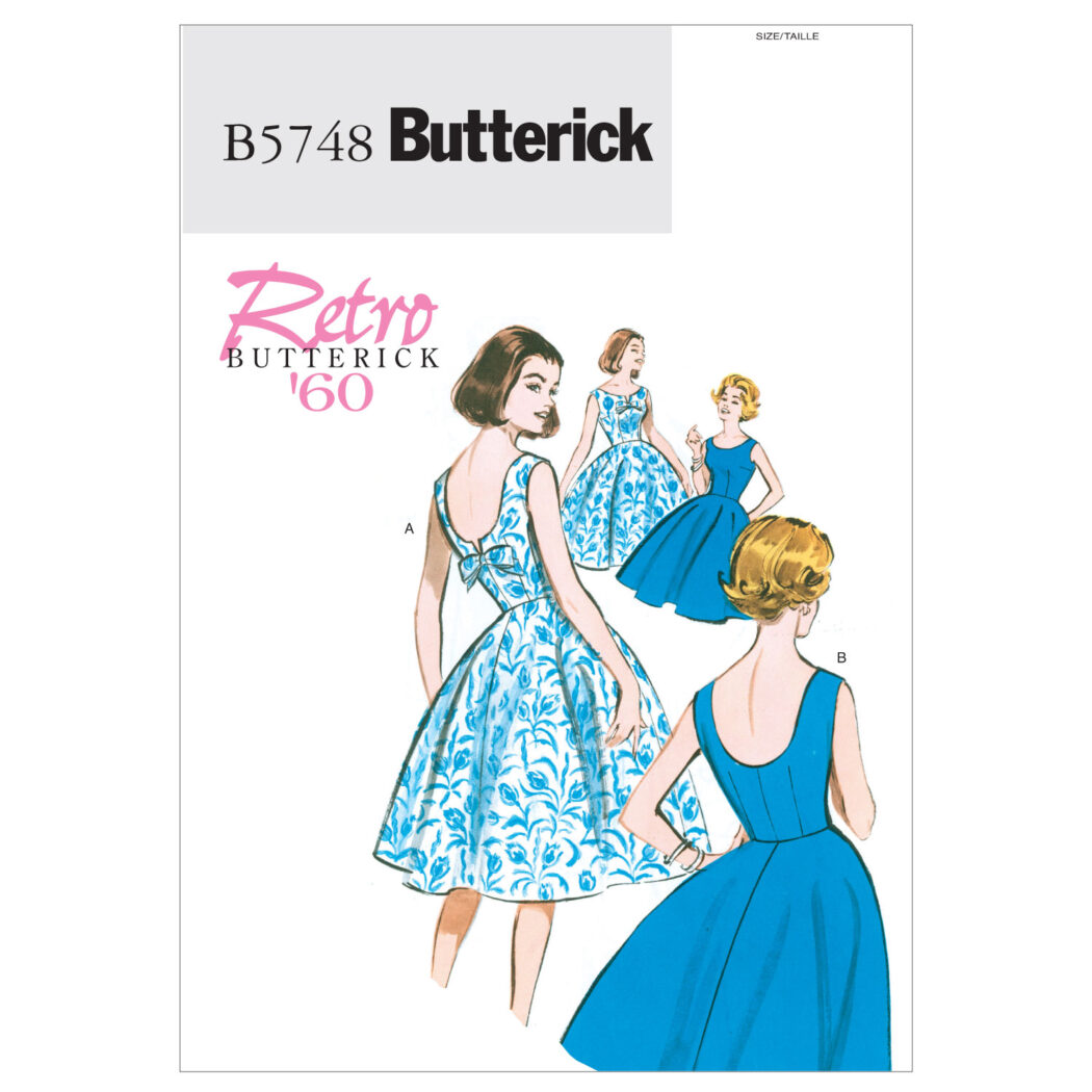 Schnittmuster Sommerkleid Butterick B5748 E5 14-22 (Gr. 40-48) Deutsche Anleitung