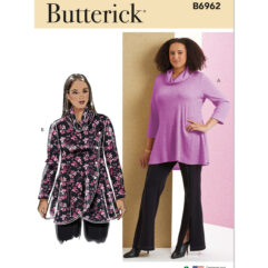 Schnittmuster Damen Shirt Butterick B6962 W2 20W-28W (Gr. 50-60) Deutsche Anleitung
