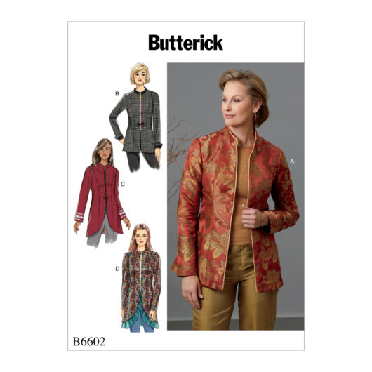 Schnittmuster elegante Jacke Butterick B6602 E5 14-22 (Gr. 40-48) Deutsche Anleitung