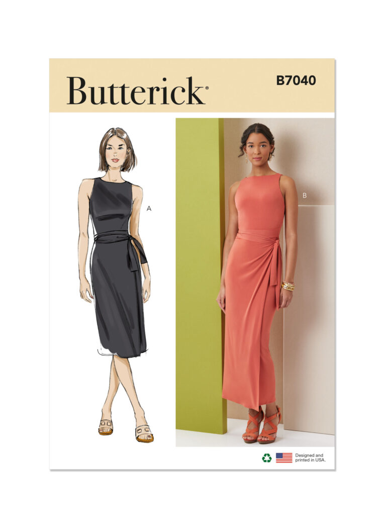 Schnittmuster Sommerkleid Butterick B7040 K5 8-16 (Gr. 34-42) Deutsche Anleitung