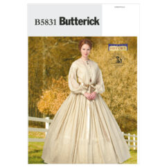 Schnittmuster Historisches Kleid Butterick B5831 F5 16-24 (Gr. 42-50)
