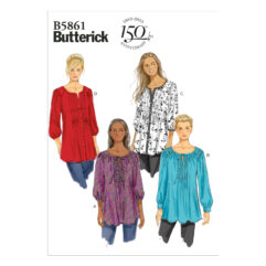 Schnittmuster Damen Shirt Butterick B5861 RR 18W-24W (Gr. 46-52) Deutsche Anleitung