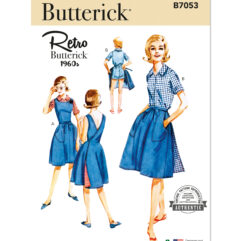 Schnittmuster Kleid, Rock und Bluse Butterick B7053 H5 6-14 (Gr. 32-40) Deutsche Anleitung
