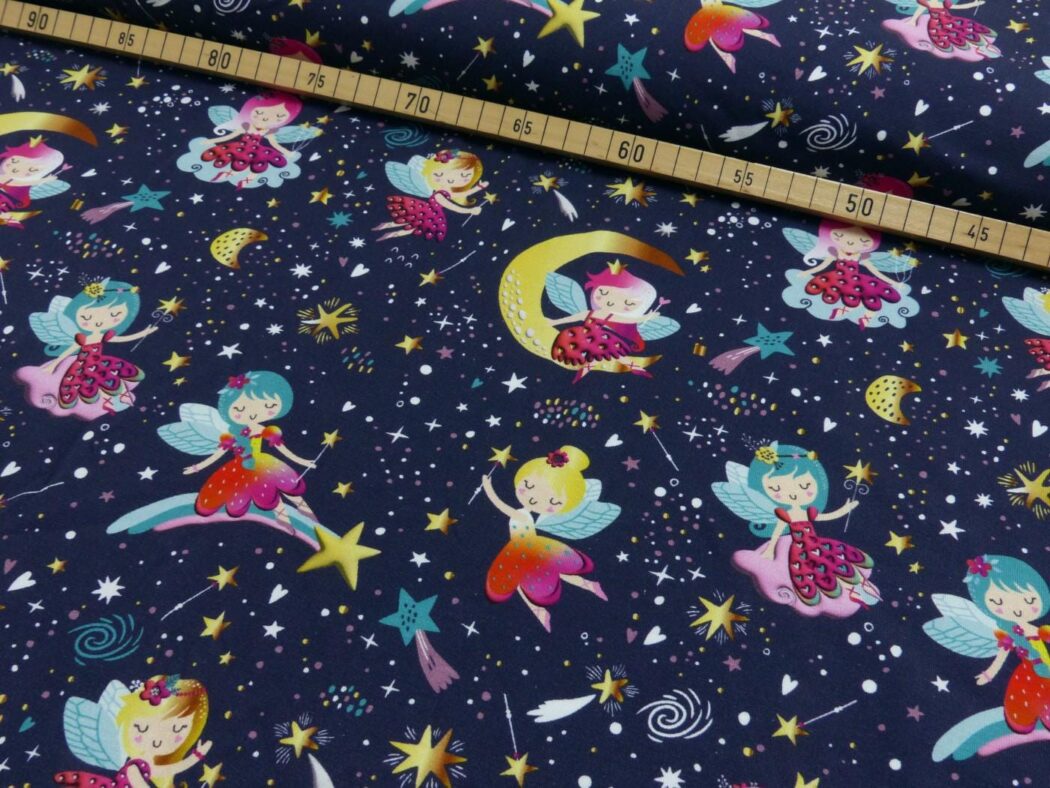 1 m x 1,50m Fee Baumwoll Jersey Digital Druck Meterware – Bild 2