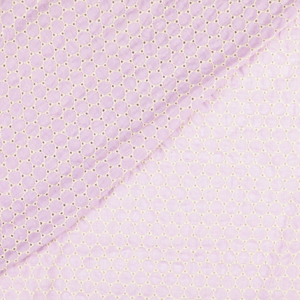 1m x 1,45m Voile Flieder Geometrische Muster Baumwolle Burda – Bild 4