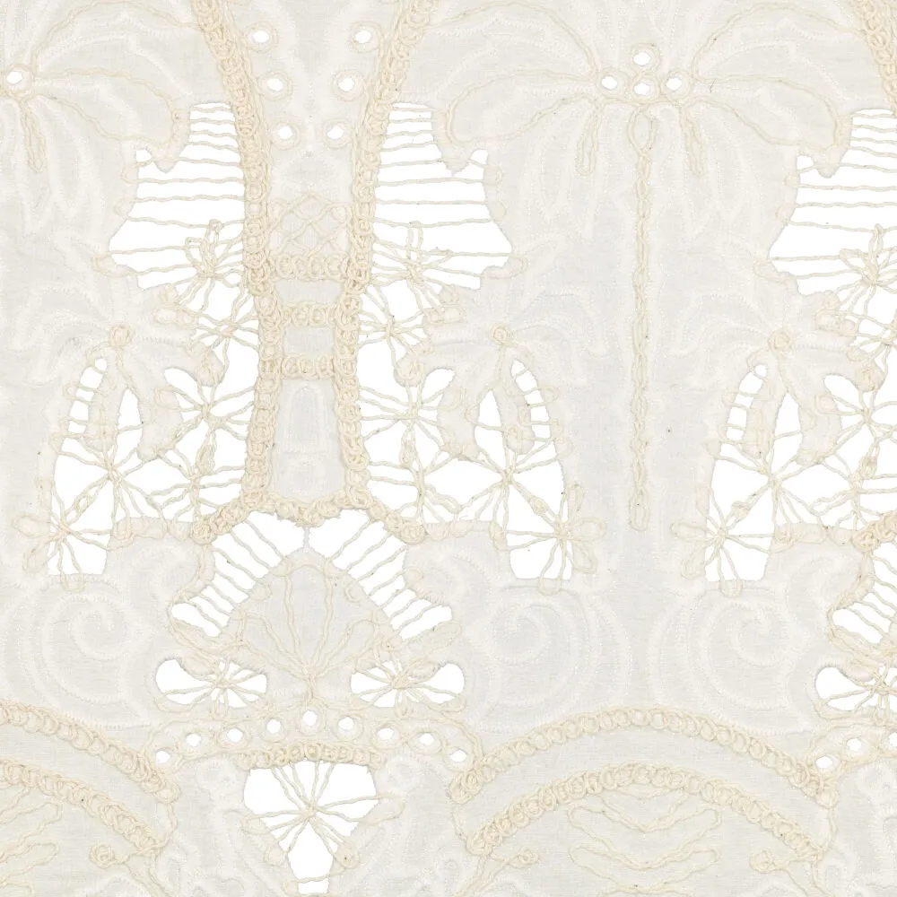 1 m x 1,25m Blanchette Stickerei Weiß Druck Meterware Baumwolle – Bild 2