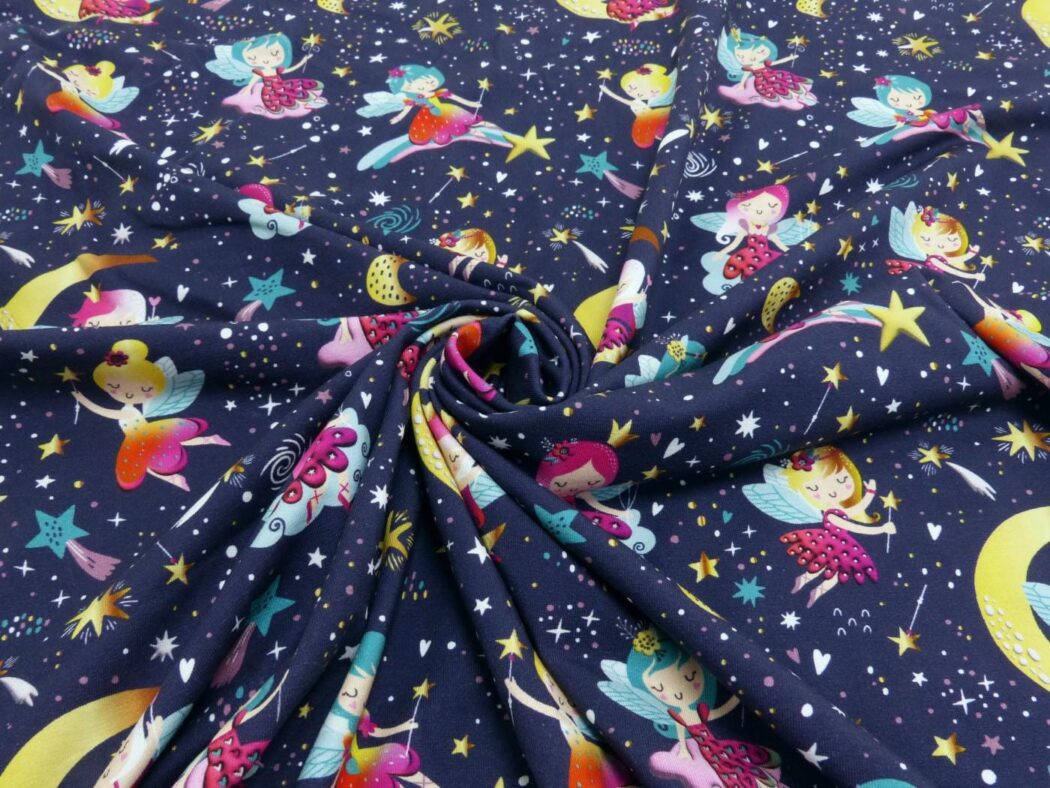 1 m x 1,50m Fee Baumwoll Jersey Digital Druck Meterware – Bild 3