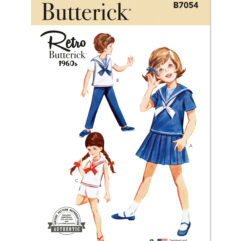 Schnittmuster Kinderbluse und -hose Butterick B7054 CC 2-4 (Gr. 92-110) Deutsche Anleitung