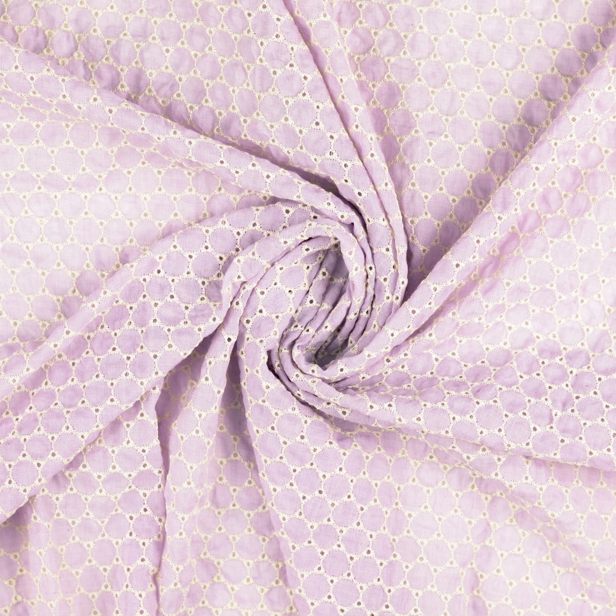 1m x 1,45m Voile Flieder Geometrische Muster Baumwolle Burda – Bild 2