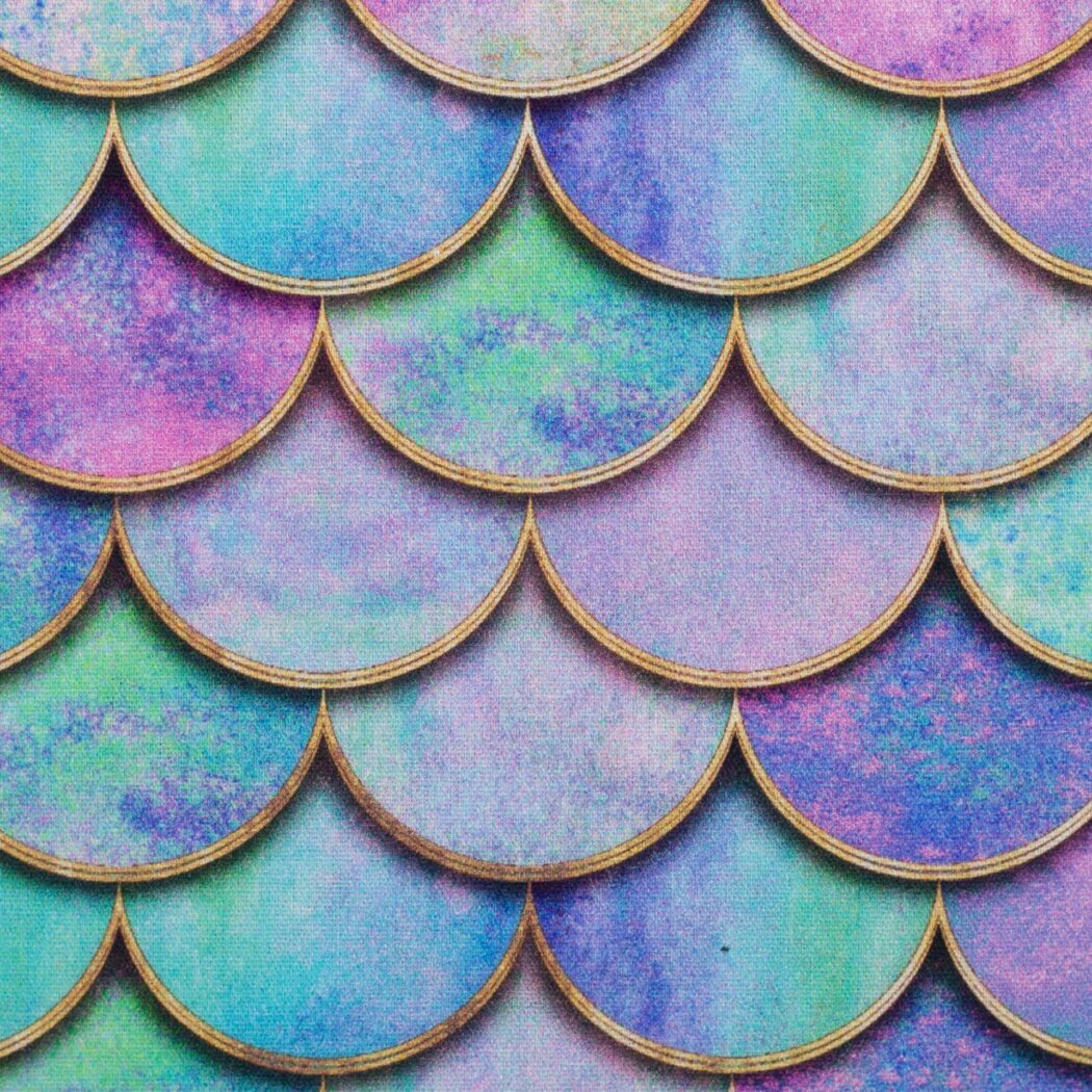 1m x 1,47m Baumwoll Webware Meerjungfrau Bunt – Bild 2