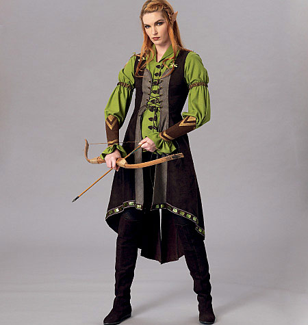 Schnittmuster Cosplay Bogenschütze McCalls M2080 A5 6-14 (Gr. 32-40) Englische Anleitung – Bild 4