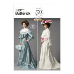 Schnittmuster Historisches Kleid Butterick B5970 F5 16-24 (Gr. 42-50) Deutsche Anleitung