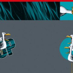 Seagull Ole - Shut Up! Panel Baumwoll Canvas Meterware Thorsten Berger!