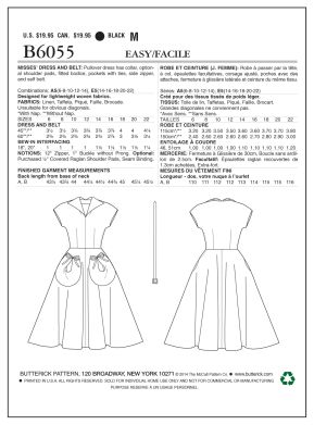 Schnittmuster Elegantes Kleid Butterick B6055 E5 14-22 (Gr. 40-48) Deutsche Anleitung – Bild 2