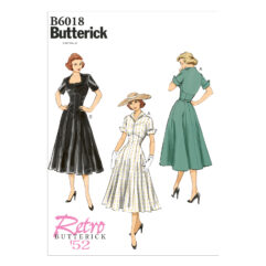 Schnittmuster Elegantes Kleid Butterick B6018 E5 14-22 (Gr. 40-48) Deutsche Anleitung