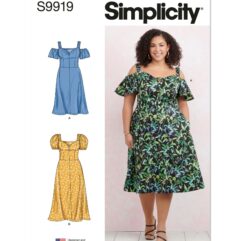 Schnittmuster Kleid Simplicity 9919 W2 US 20-28 (Gr. 46-54) Deutsche Anleitung