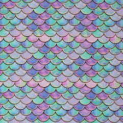 1m x 1,47m Baumwoll Webware Meerjungfrau Bunt