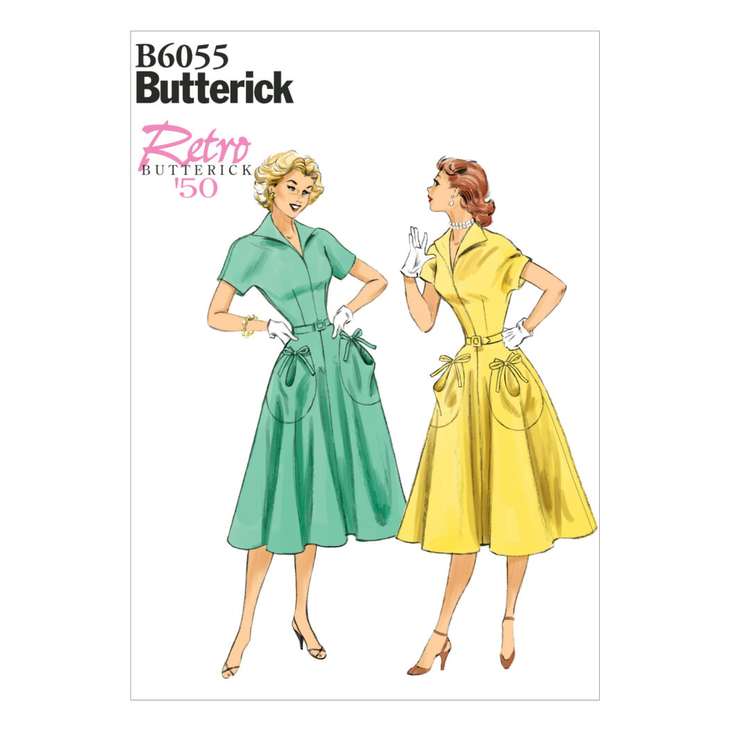 Schnittmuster Elegantes Kleid Butterick B6055 E5 14-22 (Gr. 40-48) Deutsche Anleitung