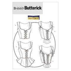 Schnittmuster Korsett für Damen Butterick B4669 EE 14-20 (Gr. 40-46) Dt. Anleitung