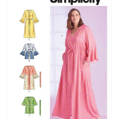 Schnittmuster Frauenkaftan Simplicity S9603 US 18W-24W (Gr. 44-50) Dt. Anl.