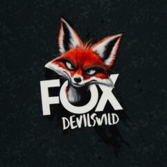 0,80m x 1,50m Fox Devils Wild Panel French Terry Thorsten Berger!