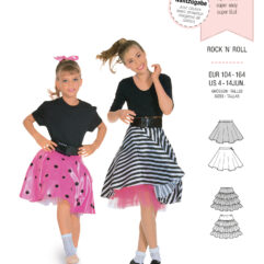 Schnittmuster Rock 'n' Roll Burda 2809 US 4-14Jun. (Gr. 104-164) Deutsche Anleitung