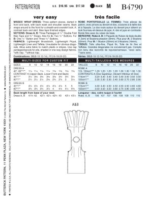 Schnittmuster Kleid B4790 BB 8-14 (Gr. 34-40) Deutsche Anleitung – Bild 2