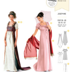 Schnittmuster Empire-Kleid Josephine Burda 2493 US 10-22 (Gr. 36-48) Deutsche Anleitung
