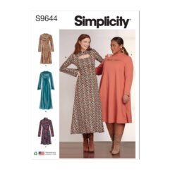 Schnittmuster Kleid Simplicity S9644 US 20W-28W (Gr. 46-54) Deutsche Anleitung