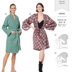 Schnittmuster Kimono Burda 6161 US 8-18 (Gr. 34-44) Deutsche Anleitung
