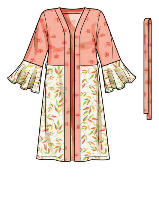 Schnittmuster Frauenkaftan Simplicity S9603 US 18W-24W (Gr. 44-50) Dt. Anl. – Bild 5