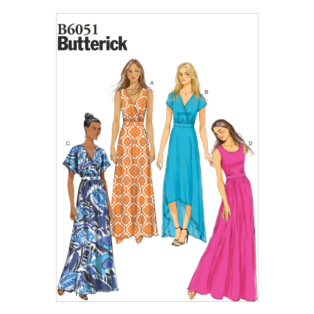 Schnittmuster Sommerkleid Butterick B6051 B5 8-16 (Gr. 34-42) Deutsche Anleitung