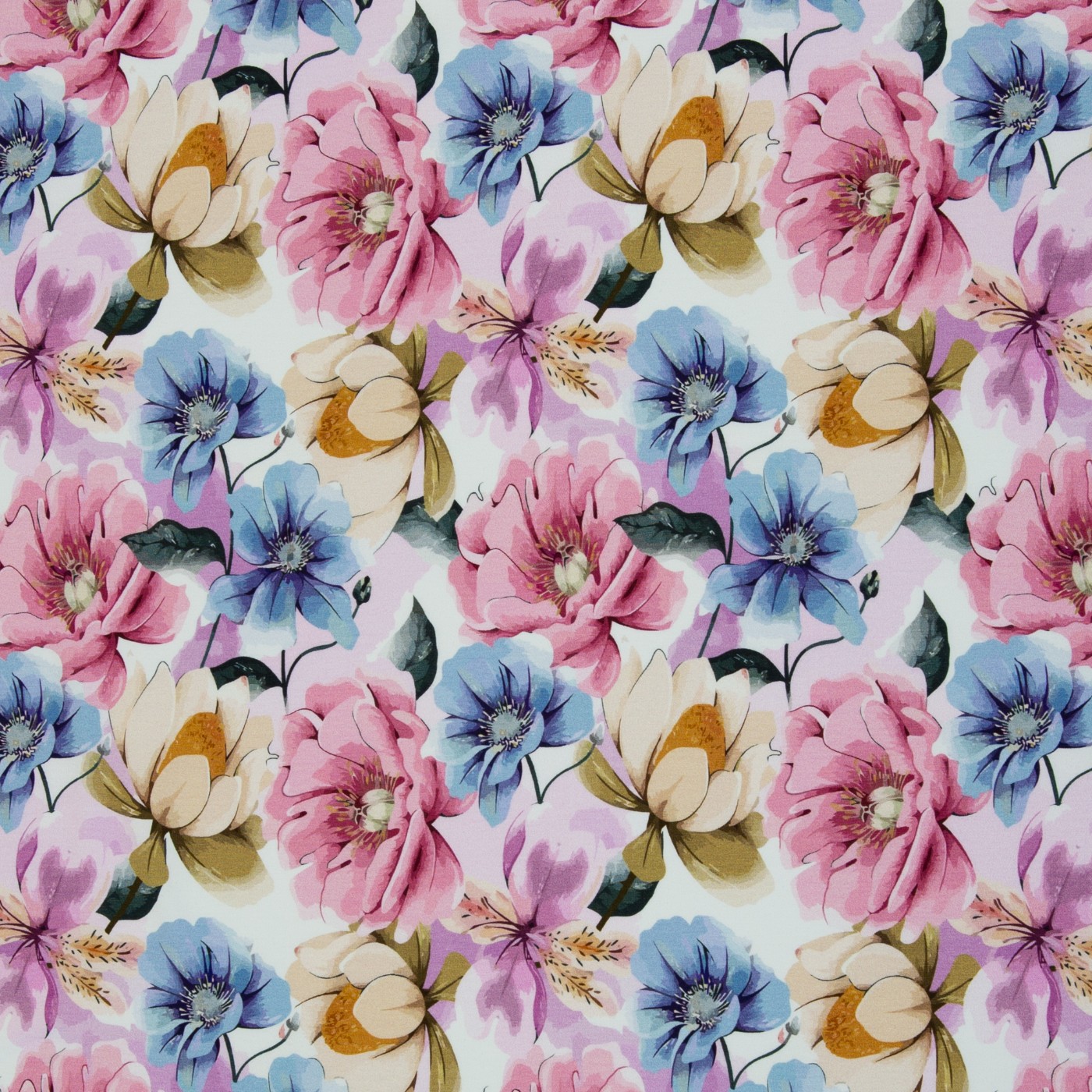 Vorbestellung 1m x 1,48m Beschichtete Baumwolle Alsfeld Blumenmuster Meterware