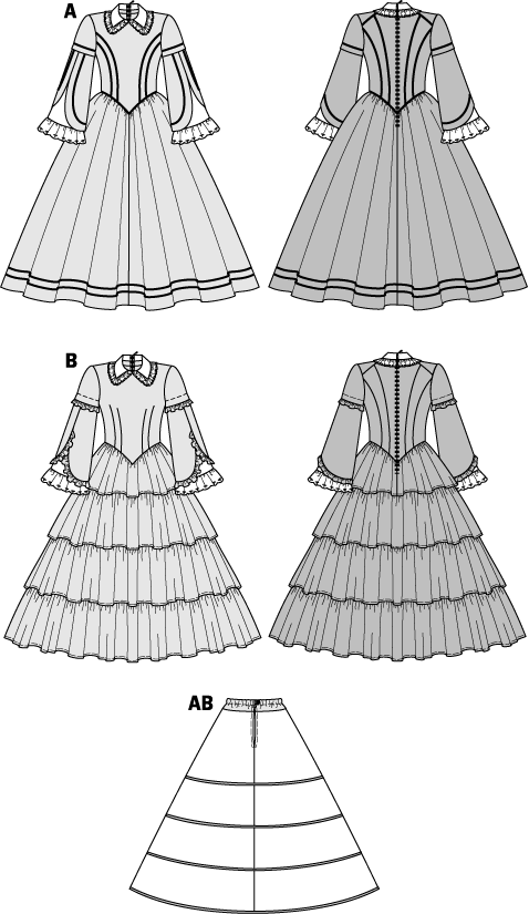 Schnittmuster History Burda 2768 US 10-26 (Gr. 36-52) Deutsche Anleitung – Bild 3