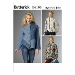 Schnittmuster Locker sitzende Jacke mit weitem Halsausschnitt B6106 X-M (Gr. 32-40) Deutsche Anleitung