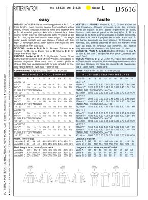 Schnittmuster Damenjacke Butterick B5616 E5 14-22 (Gr. 40-48) Deutsche Anleitung – Bild 2